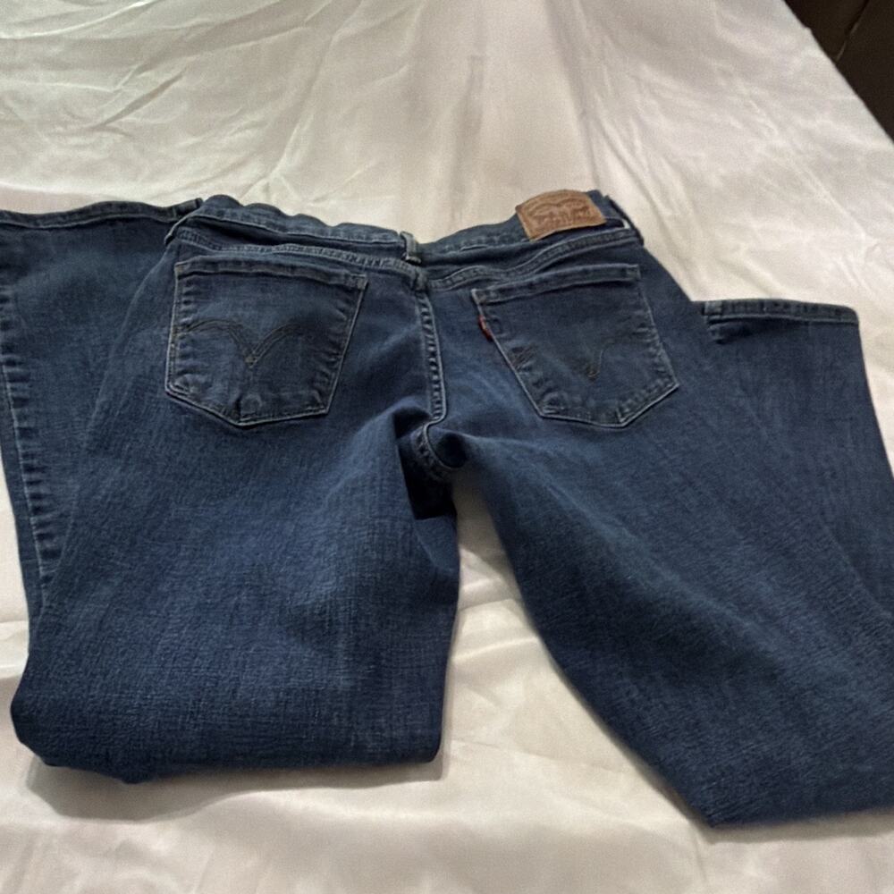 Levi’s Men’s 505 Straight Leg Jeans Blue Dark Wash Denim Regular Fit Button Zip